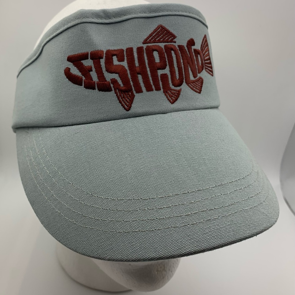 Fishpond Sabalo Lightweight Gray Adjustable Stitched Visor Hat Cap Fishing New